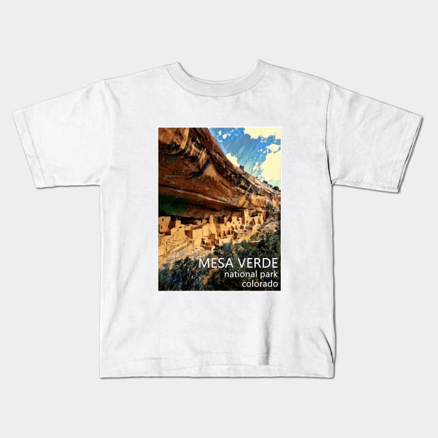 Mesa Verde National Park Kids T-Shirt by Naves
